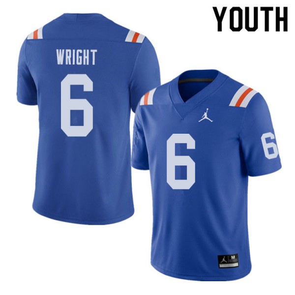 Jordan Brand Youth #6 Nay'Quan Wright Florida Gators Throwback Alternate College Football Jersey